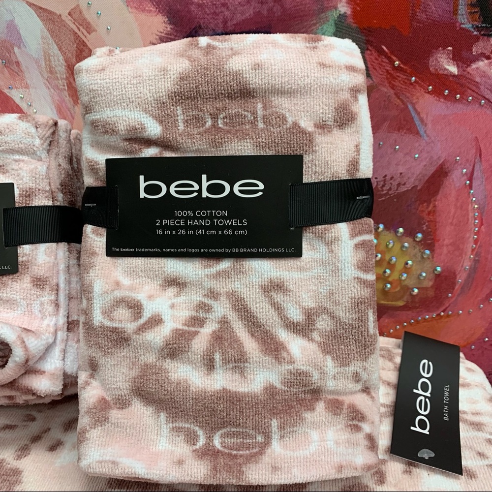 NWT BeBe 8 piece Towel set pink - Picture 10 of 16